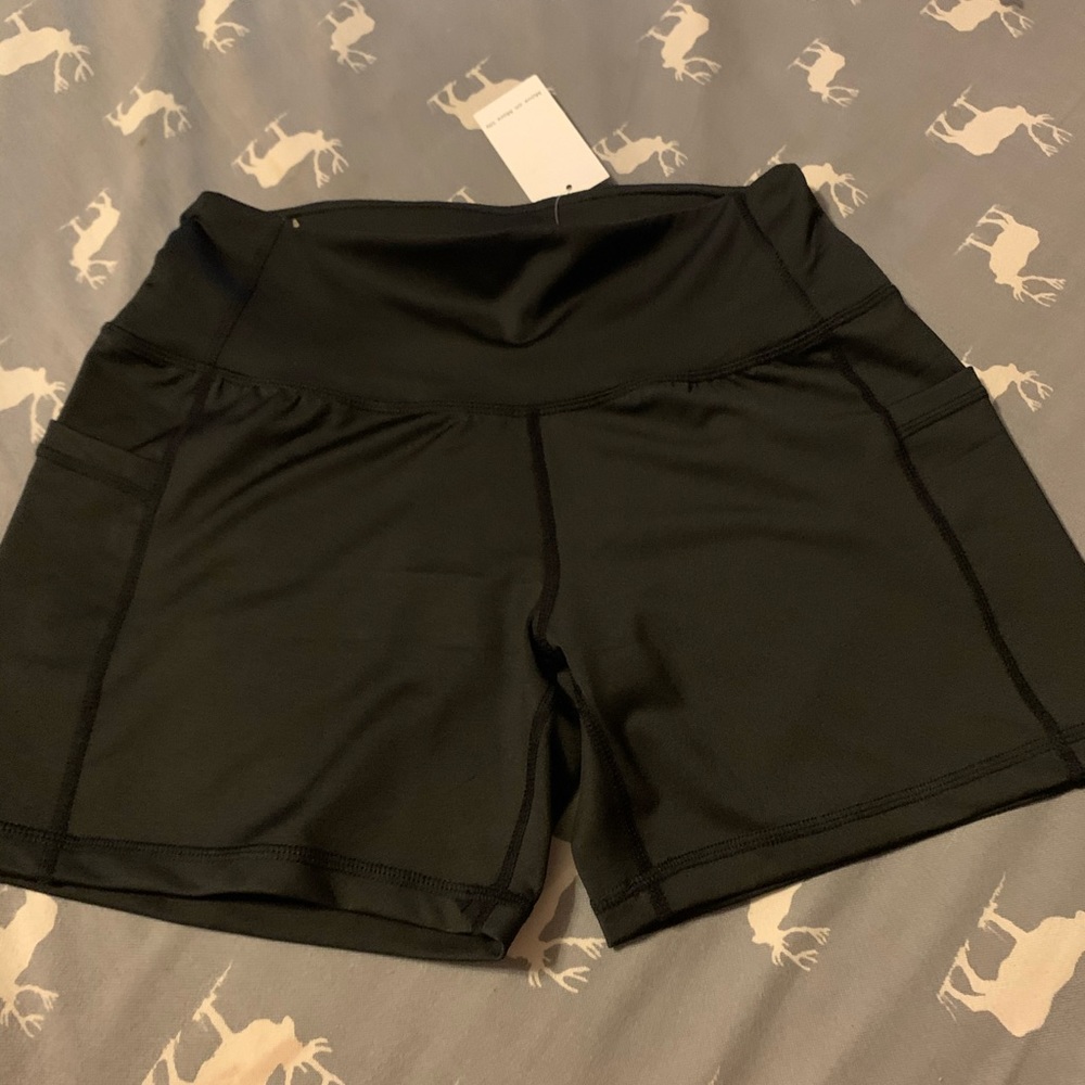 Black night waisted shorts